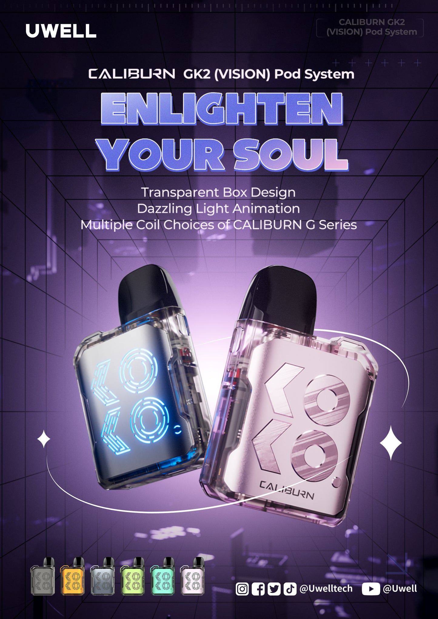 UWELL Caliburn GK2 Vision 24/7 SMOKE CITY UWELL Caliburn GK2 Vision 24/7 SMOKE CITY